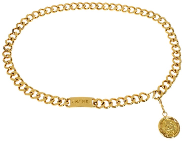 Chanel Chanel Vintage Medallion Logo Chain Belt Metal