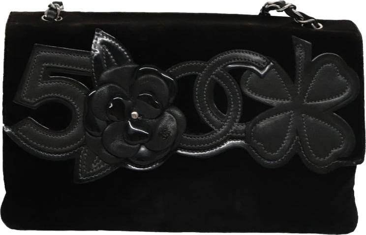 Chanel Chanel Camellia No.5 Chain Flap Velvet Large