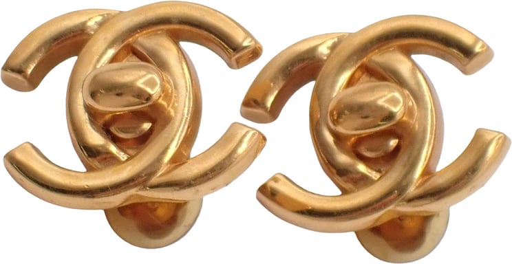 Chanel Chanel CC Button Clip-On Earrings Metal