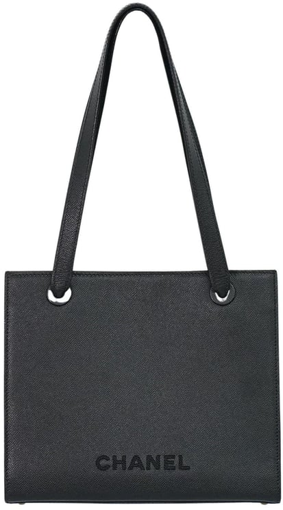 Chanel Chanel Vintage Logo Tote Leather Medium