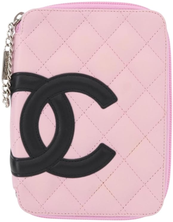 Chanel Chanel Cambon Zip Around Cosmetic Case Quilted Leather
