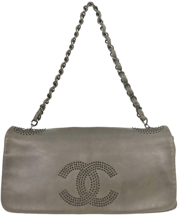 Chanel Chanel Studded CC Flap Bag Lambskin East West