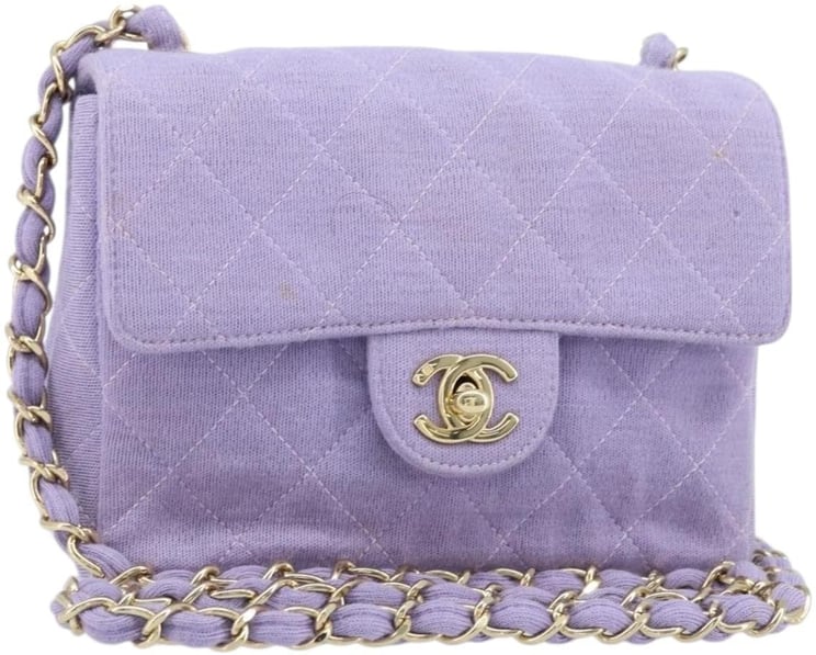 Chanel Chanel Square Classic Single Flap Bag Fabric