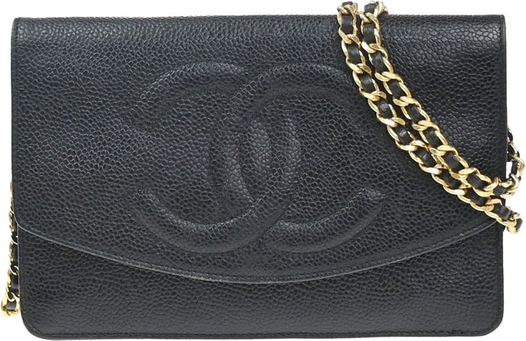 Chanel Chanel Vintage Flap Wallet with Chain Leather
