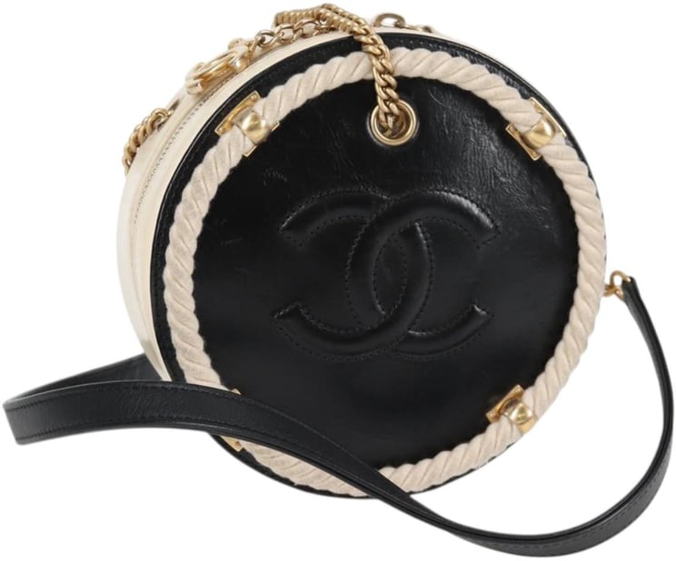 Chanel Chanel En Vogue Round Bag Crumpled Calfskin Small