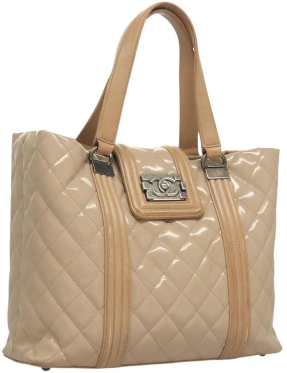 Chanel Chanel Quilted Boy Tote Quilted Aged Glazed Aged Calfskin