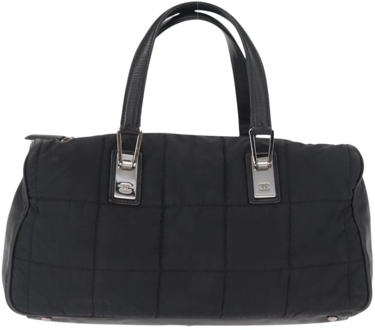 Chanel Chanel Square Stitch Boston Bag Quilted Nylon Large