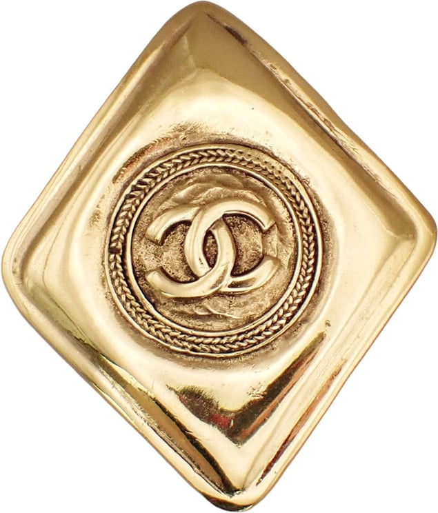 Chanel Chanel Vintage CC Diamond Brooch Metal