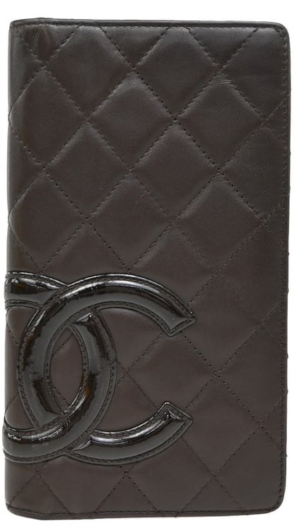 Chanel Chanel Cambon Zip Around Wallet Quilted Lambskin Long