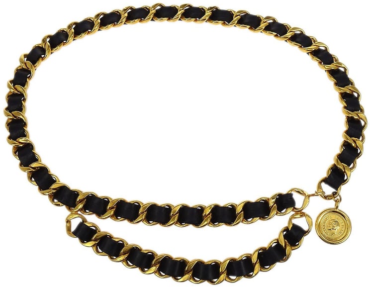 Chanel Chanel Vintage Multi-Chain Medallion Belt Metal and Leather