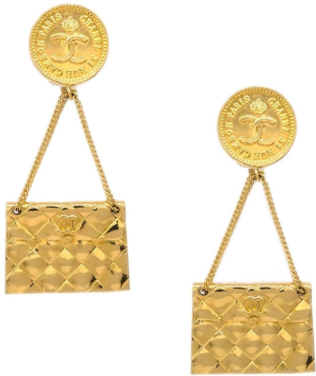 Chanel Chanel 31 Rue Cambon Flap Bag Clip-On Earrings Metal