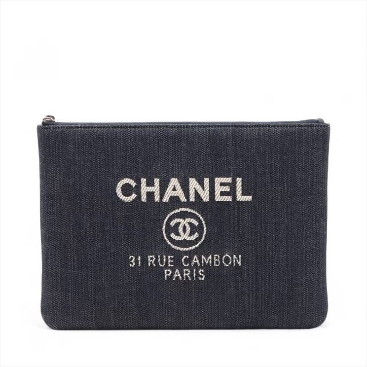 Chanel Chanel Deauville Pouch Denim Medium
