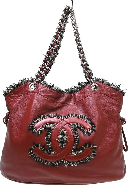 Chanel Chanel Funny Tweed Bon Bon Tote Lambskin Large