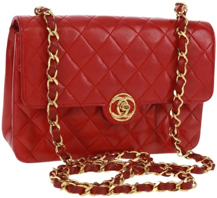 Chanel Chanel Vintage CC Chain Flap Bag Quilted Lambskin Mini