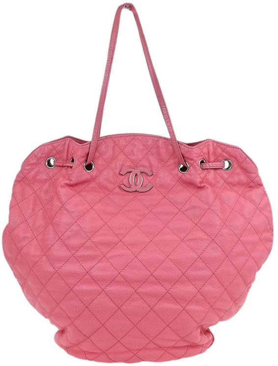 Chanel Chanel Cocomark Drawstring Tote Quilted Caviar