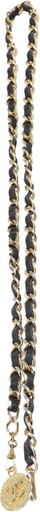 Chanel Chanel Vintage Logo Chain Belt Metal and Leather