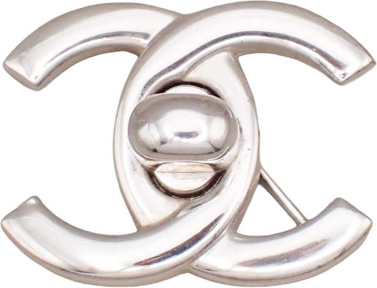 Chanel Chanel Vintage CC Turnlock Brooch Metal