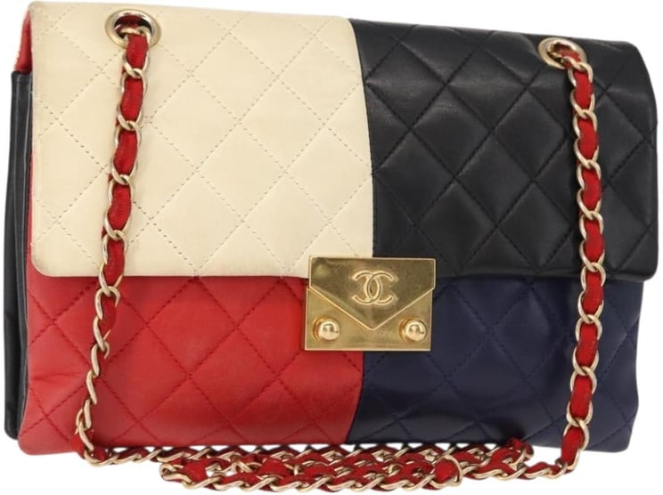 Chanel Chanel CC Clasp Chain Flap Bag Multicolor Quilted Lambskin Medium
