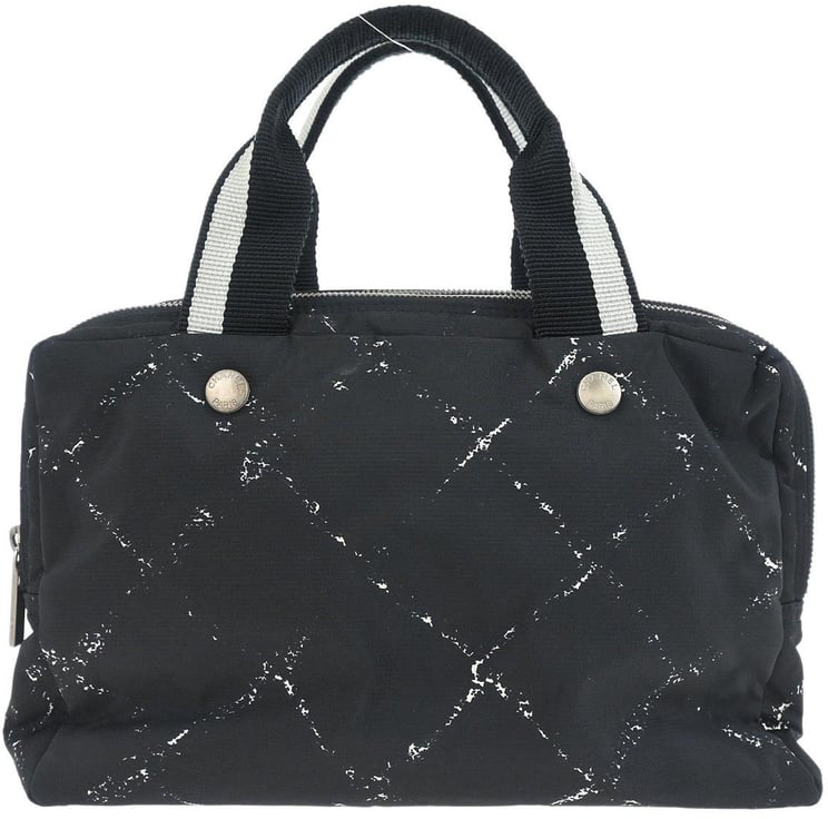 Chanel Chanel Travel Line Boston Bag Printed Nylon Small