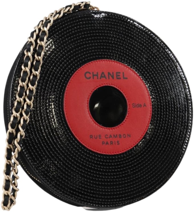 Chanel Chanel Record Wristlet Stitched Patent