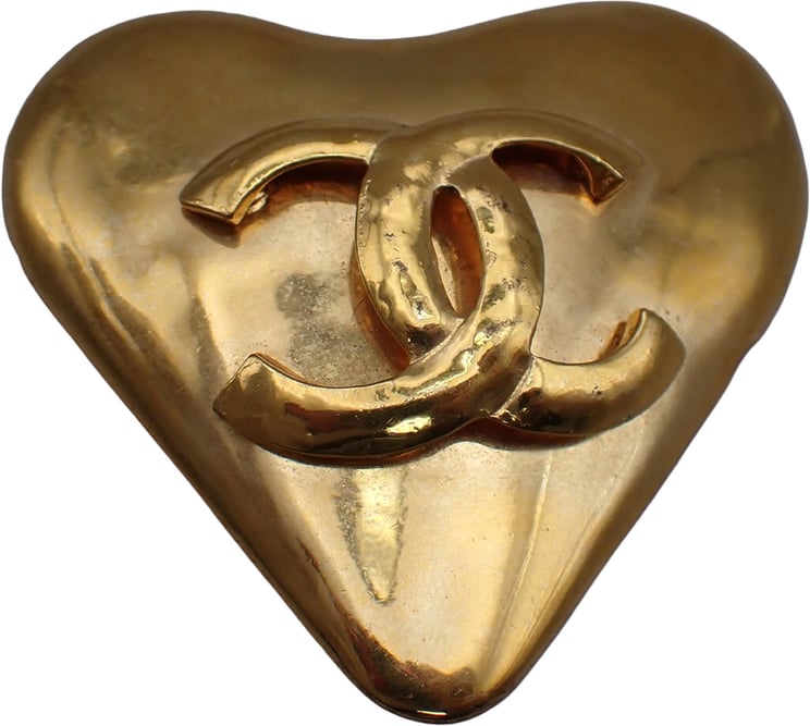 Chanel Chanel Vintage CC Heart Brooch Metal