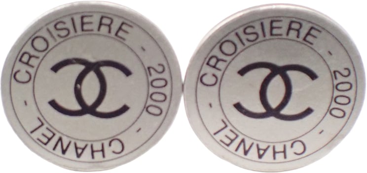 Chanel Chanel Vintage CC Round Clip-On Earrings Metal Small
