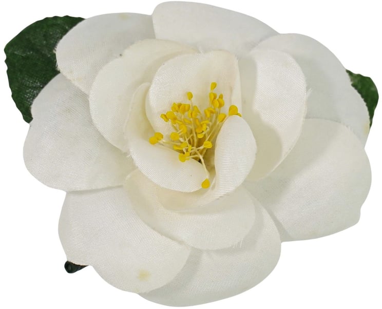 Chanel Chanel CC Camellia Brooch Plastic with Faux Pearl