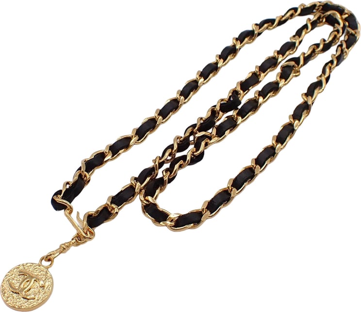 Chanel Chanel Vintage Medallion Chain Belt Metal and Leather