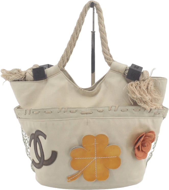 Chanel Chanel Tote Bag with coco mark Canvas canvas medium