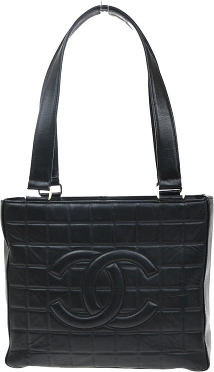 Chanel Chanel Chocolate Bar CC Tote Quilted Leather Small