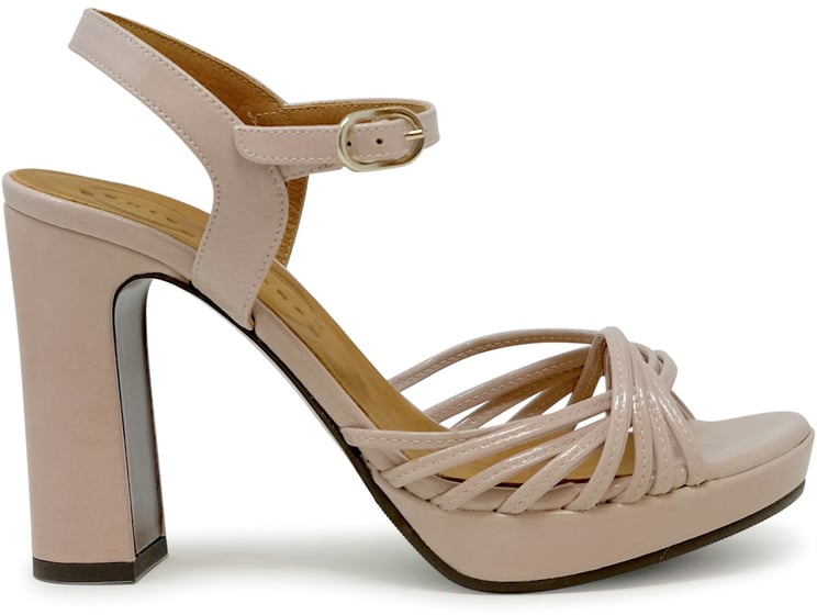 Chie Mihara CHIE MIHARA PINK PATENT LEATHER CANETI SANDALS