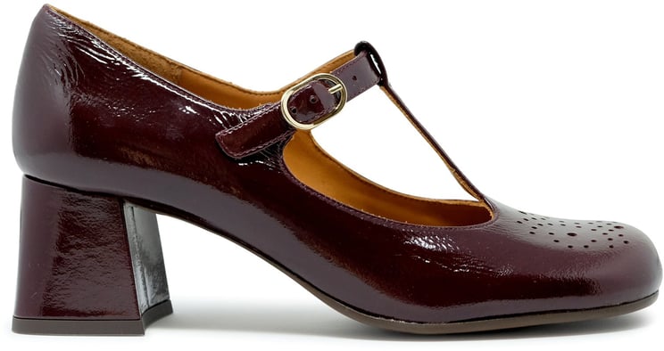 Chie Mihara CHIE MIHARA BORDEAUX PATENT LEATHER MOKASI SHOES