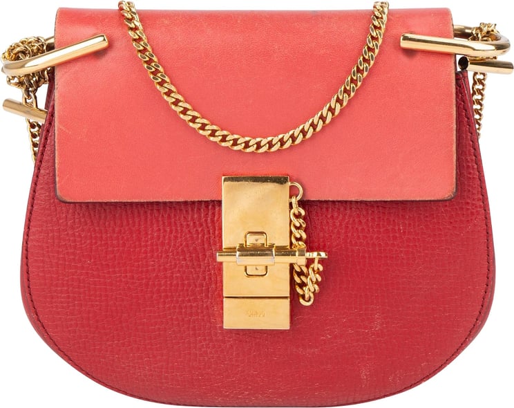 Chloé Chloé Red Leather Drew Crossbody Bag