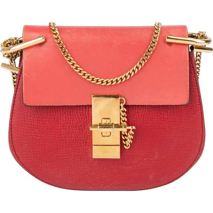 Chloé Chloé Red Leather Drew Crossbody Bag