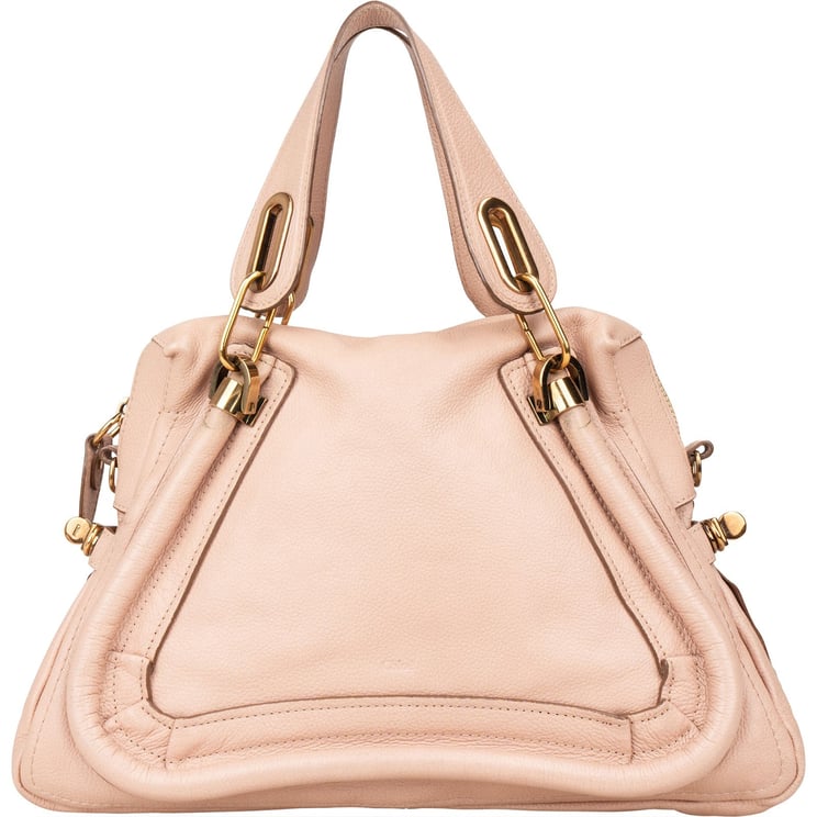 Chloé Chloé Pink Grained Leather Paraty Handbag