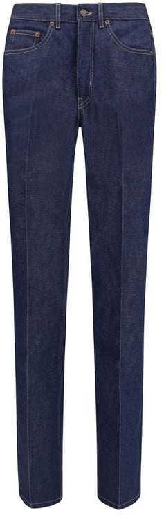 Chloé Chloé Blue Cotton Slim Fit Jeans