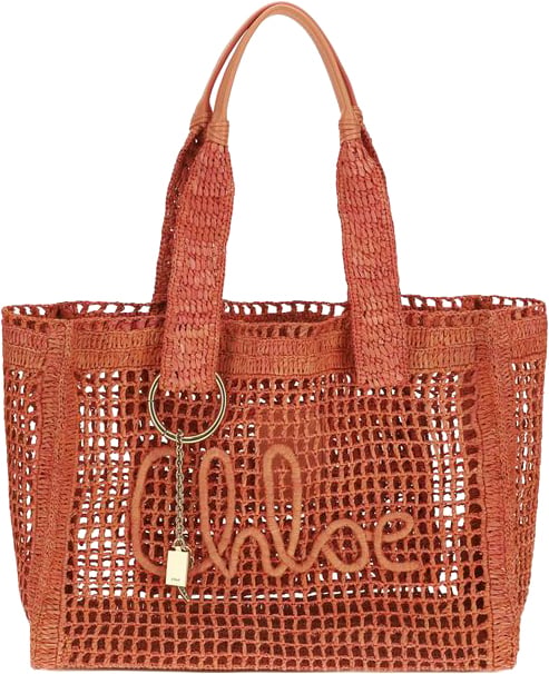 Chloé Chloé Multicolor Raffia Shoulder Bag