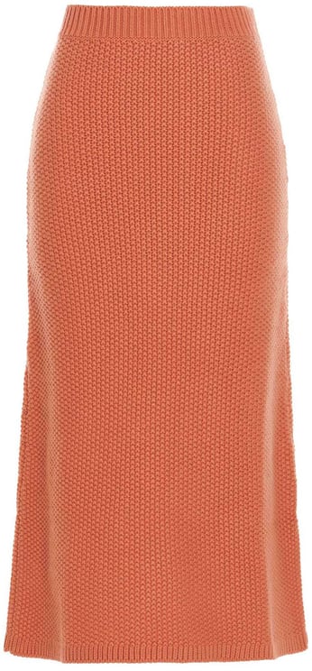 Chloé Chloé Orange Cashmere Mini Skirt