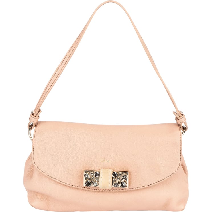 Chloé Chloé Leather Lily Ribbon Pochette  Handbag