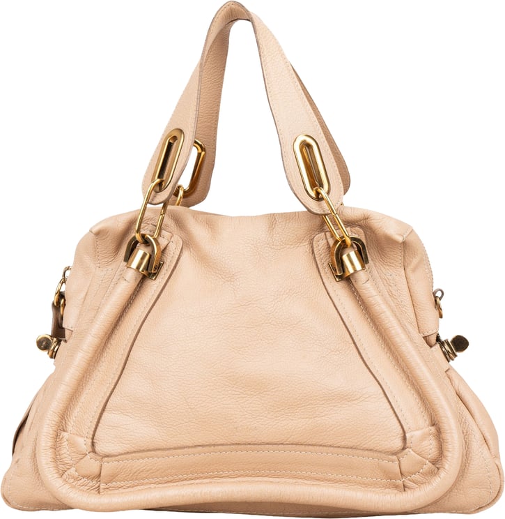 Chloé Chloé Beige Pebbled Leather Paraty Handbag