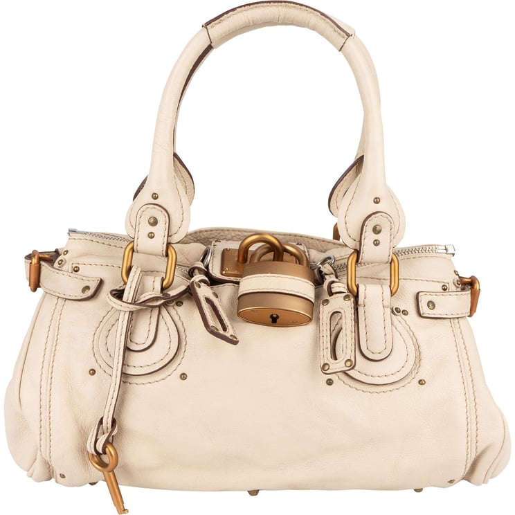 Chloé Chloé Studded Leather Paddington Satchel Handbag