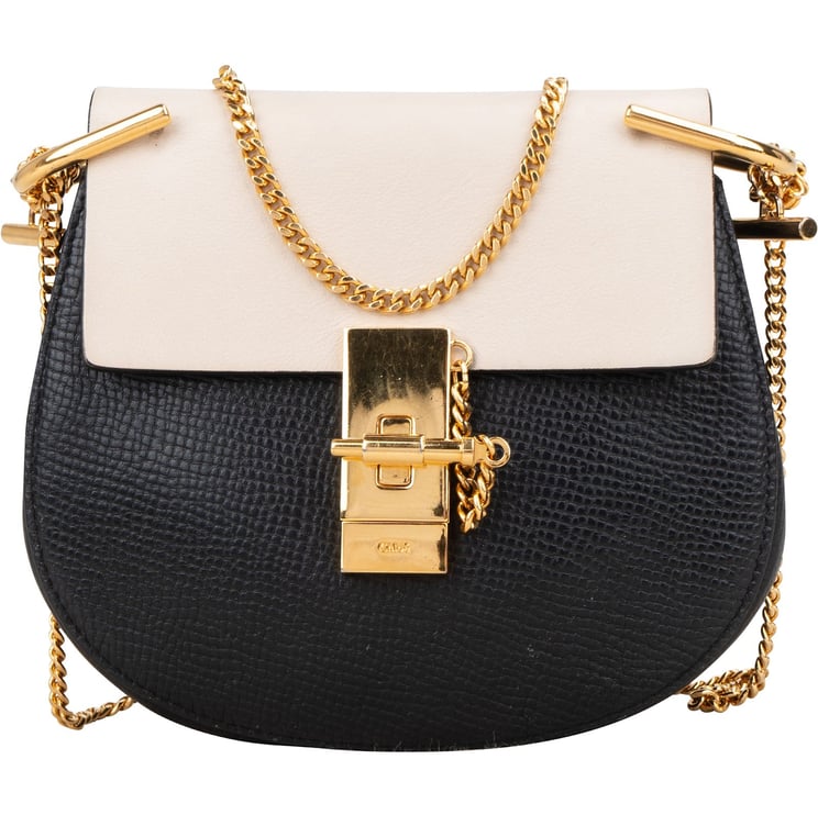 Chloé Chloé Embossed Calfskin Drew Mini Shoulder Crossbody Bag
