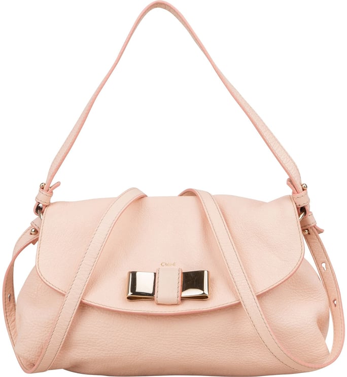 Chloé Chloé Grained Leather Lily Bow Handbag