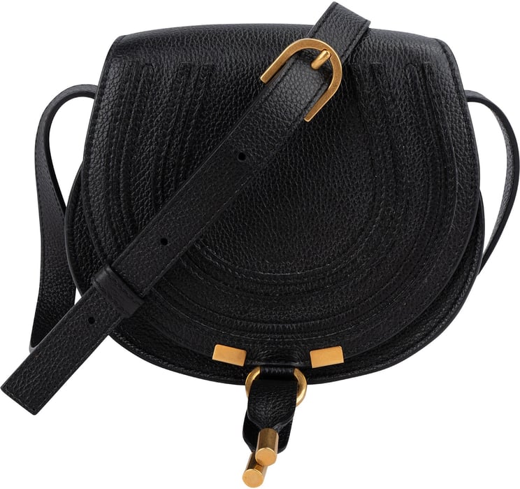 Chloé Chloé Grained Calfskin Marcie Saddle Crossbody Bag