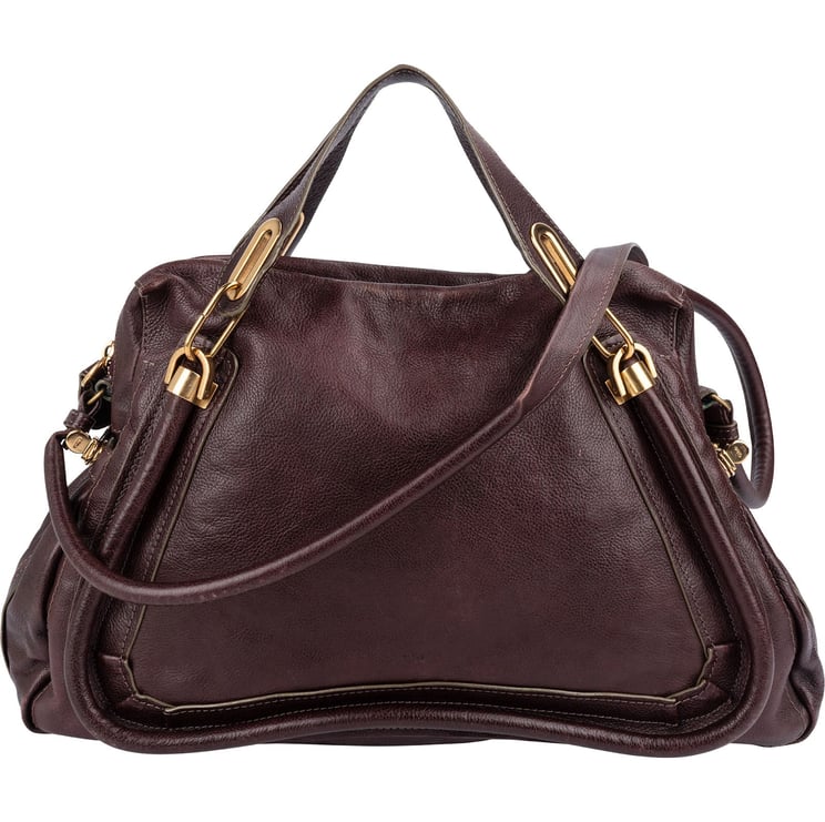 Chloé Chloé Leather Large Paraty Shoulder Handbag