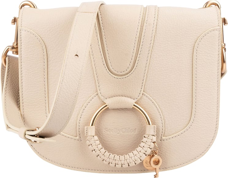 Chloé See by Chloé Grained Leather Hana Saddle Crossbody Bag