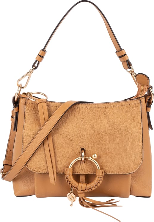 Chloé See by Chloé Calf Hair and Leather Joan Crossbody Bag