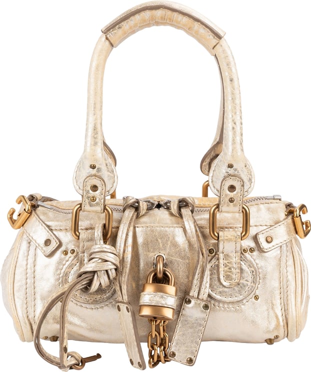 Chloé Chloé Metallic Leather Small Paddington Handbag