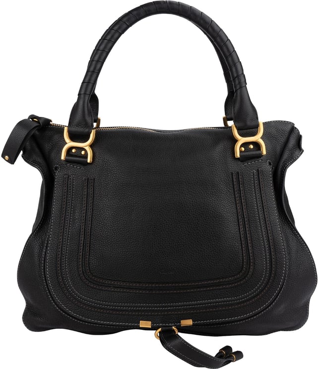 Chloé Chloé Grained Calfskin Marcie Medium Satchel Handbag