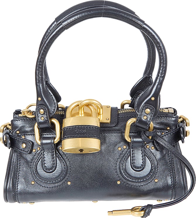 Chloé Cylindrical Structured Handbag in Smooth Leather with Gold-Tone Hardware